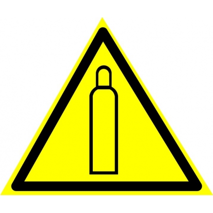 Знак предупреждающий W19 Газовый баллон.
